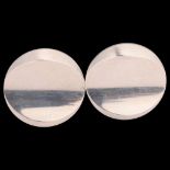 GEORG JENSEN - a pair of Danish modernist sterling silver cufflinks, designed by Steffen Andersen,