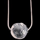 LIS AARLIT JENSEN/NIKI - a Vintage Danish oxidised sterling silver 'Map Of The World' pendant
