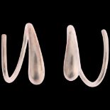 GEORG JENSEN - a pair of sterling silver Mercy hoop earrings, 13.6mm, 1.6g, boxed . Condition
