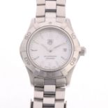 TAG HEUER - a lady's stainless steel Aquaracer quartz calendar bracelet watch, ref. WAF1414, circa