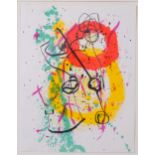 Joan Miro, abstract, original lithograph 1961, Revue XXe Siecle no. 16, sheet 32cm x 24cm, framed