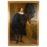 Follower of Anthony van Dyck, portrait of Nicolaes van der Borght, largescale oil on canvas, 191cm x
