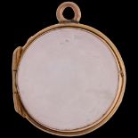 An Antique Victorian 9ct gold rock crystal 'Pool Of Light' orb locket pendant, set with 2 polished