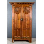 A Late 19th/Early 20th Century Shapland & Petter of Barnstaple Oak "Arts & Crafts" Hall Cupboard,
