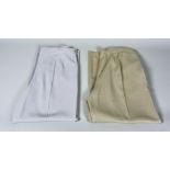 Two Pairs of Hermes Women's Trousers, one of beige wool and silk blend, with nautical Hermes