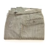 APPROXIMATELY 48 GREY STRIPED TROUSERS, various sizes