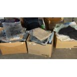A SELECTION OF MENS CLOTHES TO INCLUDE - SIZE (42) OUTDOOR SLIP-ON BOOTS, SELECTION OF MENS MOSTLY