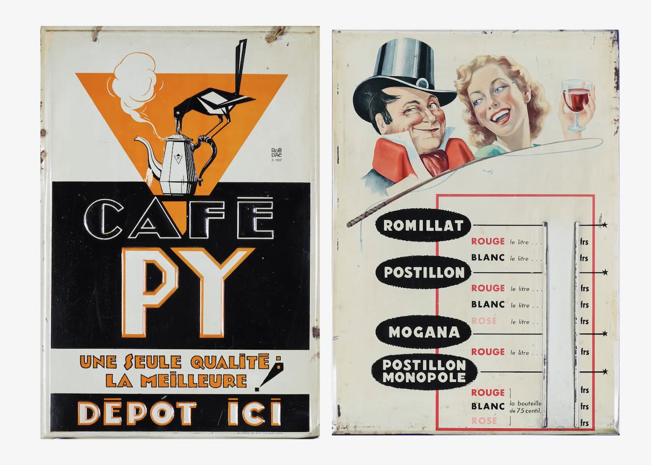'CAFE PY' double-sided sign, with two others (3)
