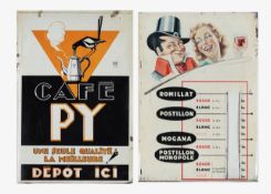 'CAFE PY' double-sided sign, with two others (3)