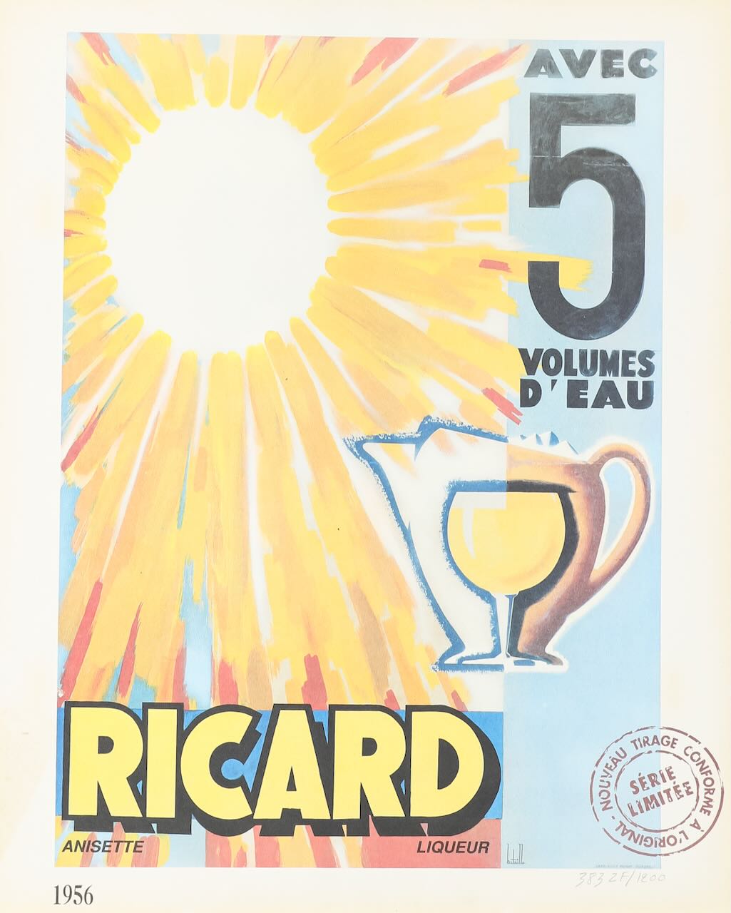 A collection of four french Ricard advertising posters, circa 1950's (4) - Image 3 of 5