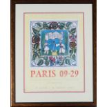 Paris 09-29 exhibition poster from The Galliera Museum 1957