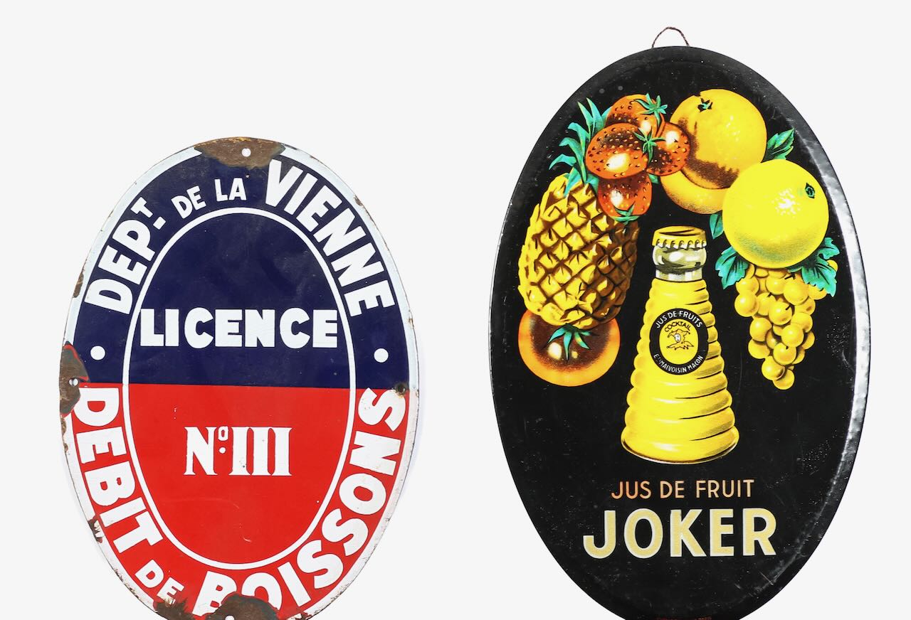 A collection of six French beer advertisements, with two others (8) - Image 2 of 7