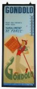 A French advertising sign for Gondolo Biscuits, early 20th century