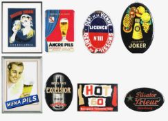A collection of six French beer advertisements, with two others (8)