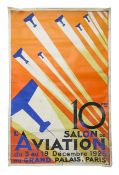 A reproduction French aviation poster
