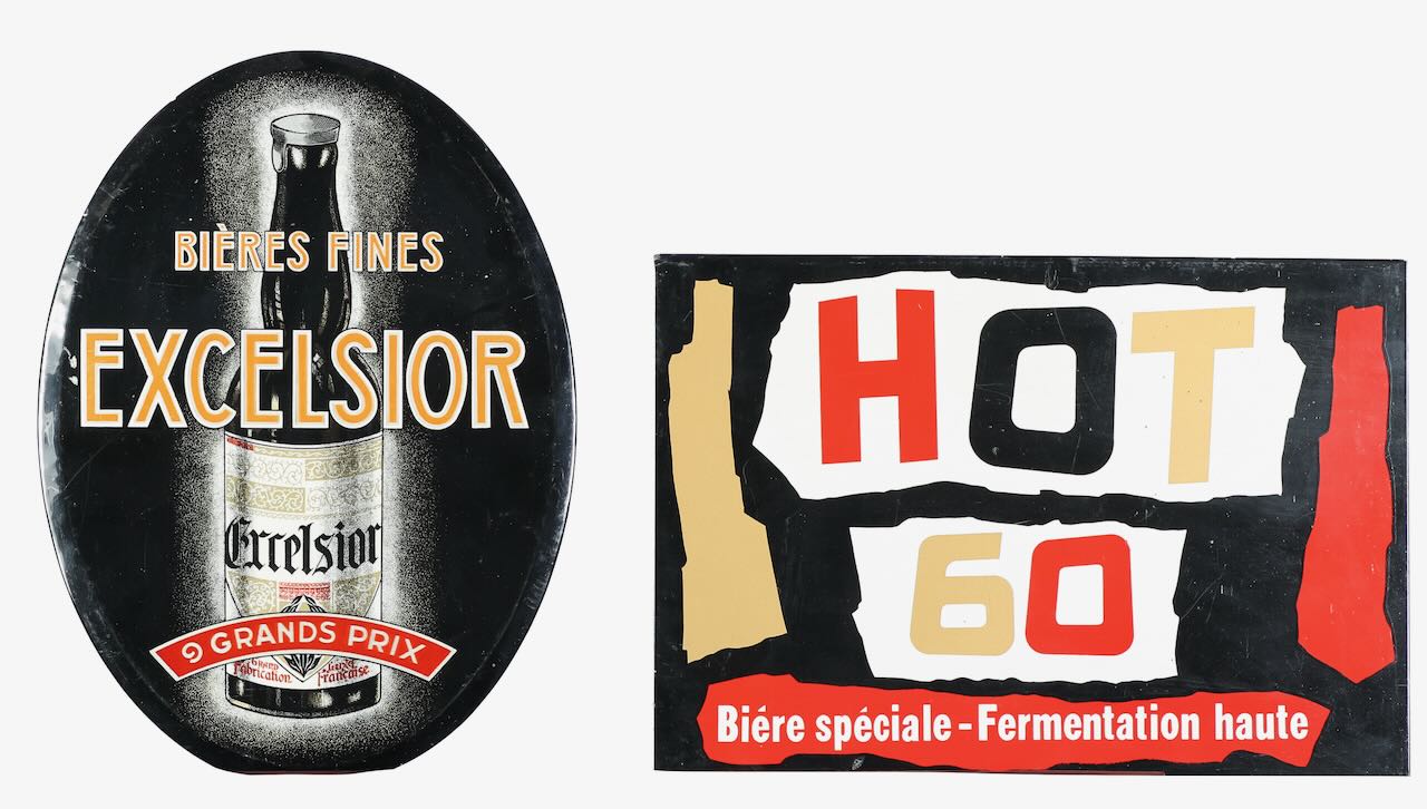 A collection of six French beer advertisements, with two others (8) - Image 3 of 7