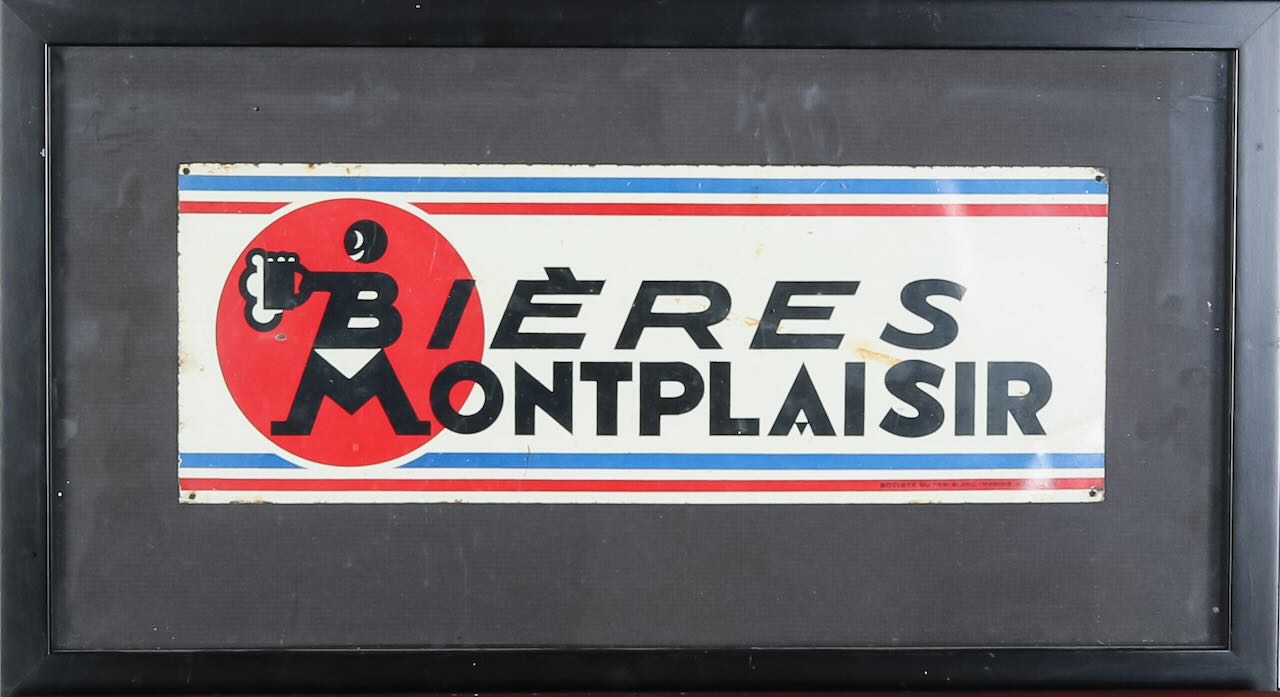 Vintage Bieres Montplaisir advertising signs (2) - Image 3 of 3