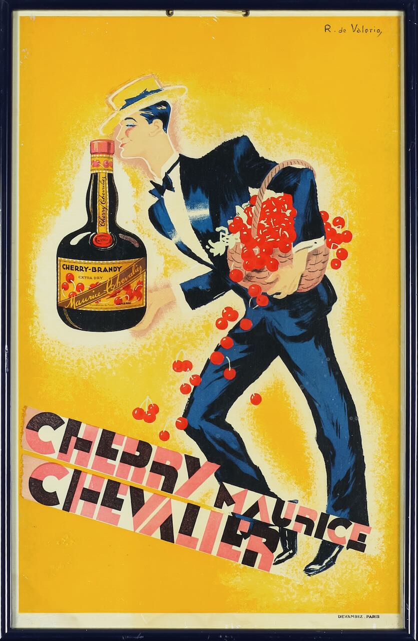 Two cherry brandy liqueur advertisements with Maurice Chevalier, designed by Roger de Valeric, with - Image 5 of 6