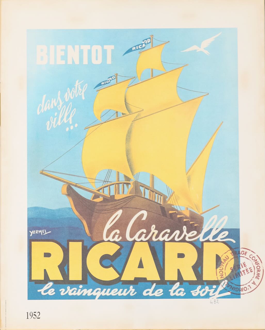 A collection of four french Ricard advertising posters, circa 1950's (4) - Image 2 of 5