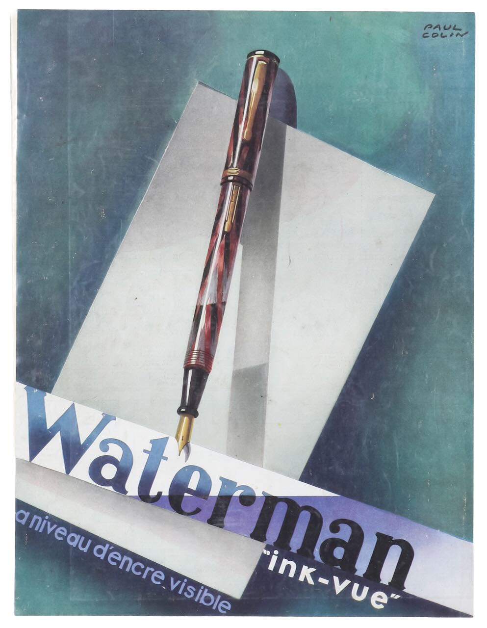 Six French fountain pen displays and advertisements, with another, early/mid 20th century (7) - Image 6 of 7