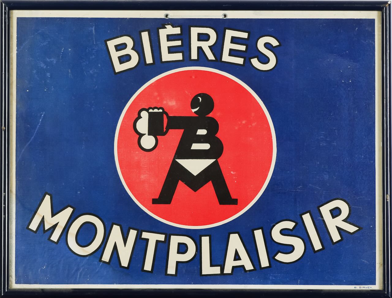 Vintage Bieres Montplaisir advertising signs (2) - Image 2 of 3