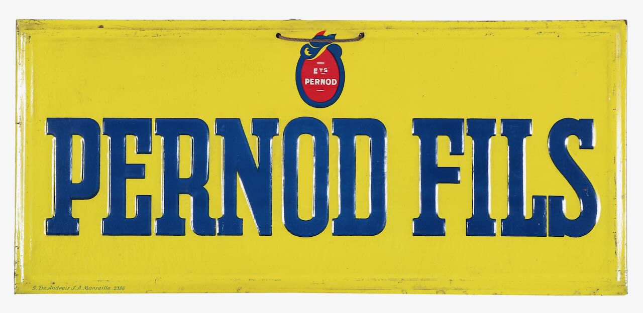 Vintage Pernod, Cognac & Saucissons signs (3) - Image 4 of 4