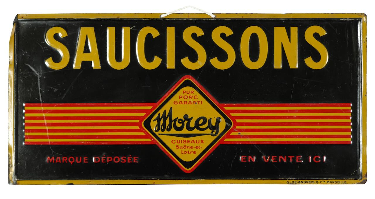 Vintage Pernod, Cognac & Saucissons signs (3) - Image 2 of 4