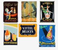 A collection of French advertising signage, mid/late 20th century (6)