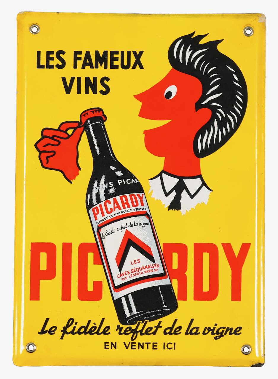 A French enamel Picardy sign