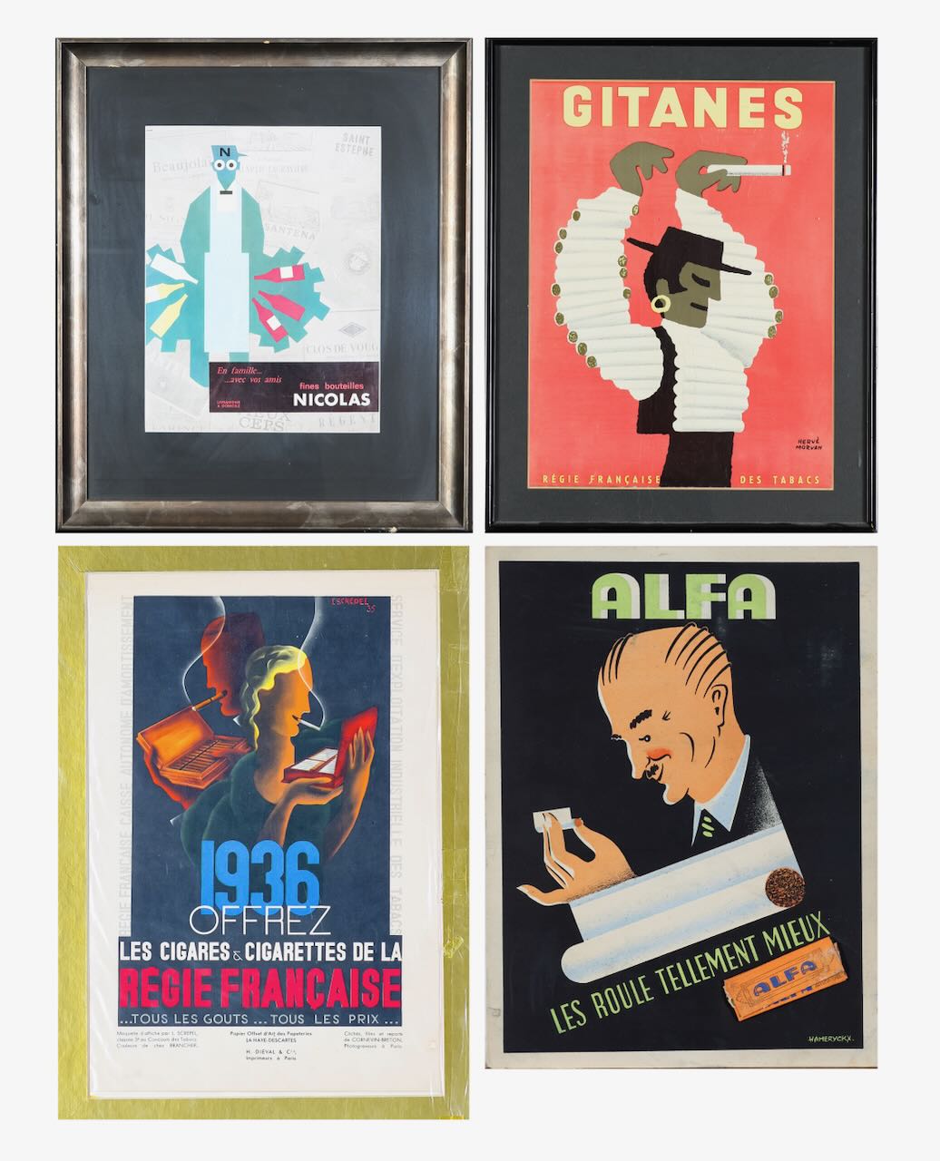 Vintage posters and prints: wine & cigarettes (4)