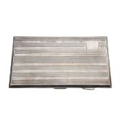 A large silver cigarette case