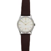 An Omega stainless steel automatic wristwatch