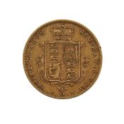A Victorian 1874 gold half sovereign