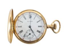 A Waltham full hunter keyless pocket watch