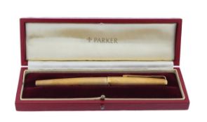 A 18ct Parker pen in its original box