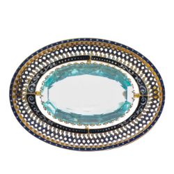 A Robert Phillips aquamarine and enamel brooch