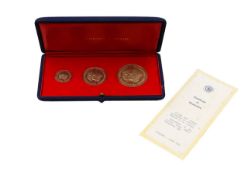 An 18ct gold 25 Anniversary Desert War Commemorative medal set