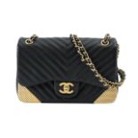 A Chanel 'Rock the Corner' black calfskin small flap bag