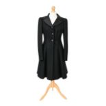 A Chanel black evening coat