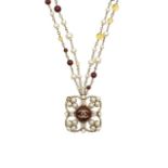A Chanel two-strand necklace