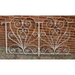 John Lennon Interest: A 'seven heart' hand-made white wrought iron balustrade