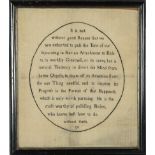 A Quaker needlework sampler