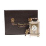 A Charles Frodsham silver 'Prince of Wales' miniature carriage timepiece