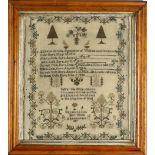 A George IV needlework sampler