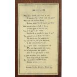 A Milverton School Quaker needlework sampler