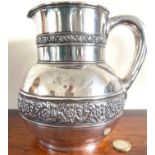 TIFFANY STERLING SILVER WATER PITCHER 4.25 PINTS, APPROX 18cm HIGH, TWO SMALL DINTS. APPROX. 670G