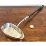 EARLY SILVER COLOURED PUNCH LADLE, HALLMARKED, APPROX 40cm LENGTH AND 152g TOTAL WEIGHT