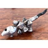GOOD SILVER RATTLE WHISTLE AND INCLUDING ORIGINAL AMBER TEETHER, COMPLETE WITH EIGHT BELLS, 17th/