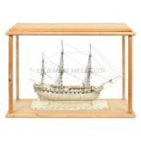 A 20TH CENTURY FRENCH PRISONER-OF-WAR-STYLE BONE MODEL