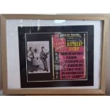 Dusty Springfield, Arther Haynes and others signed poster from the Coventry Theatre Birthday show wi
